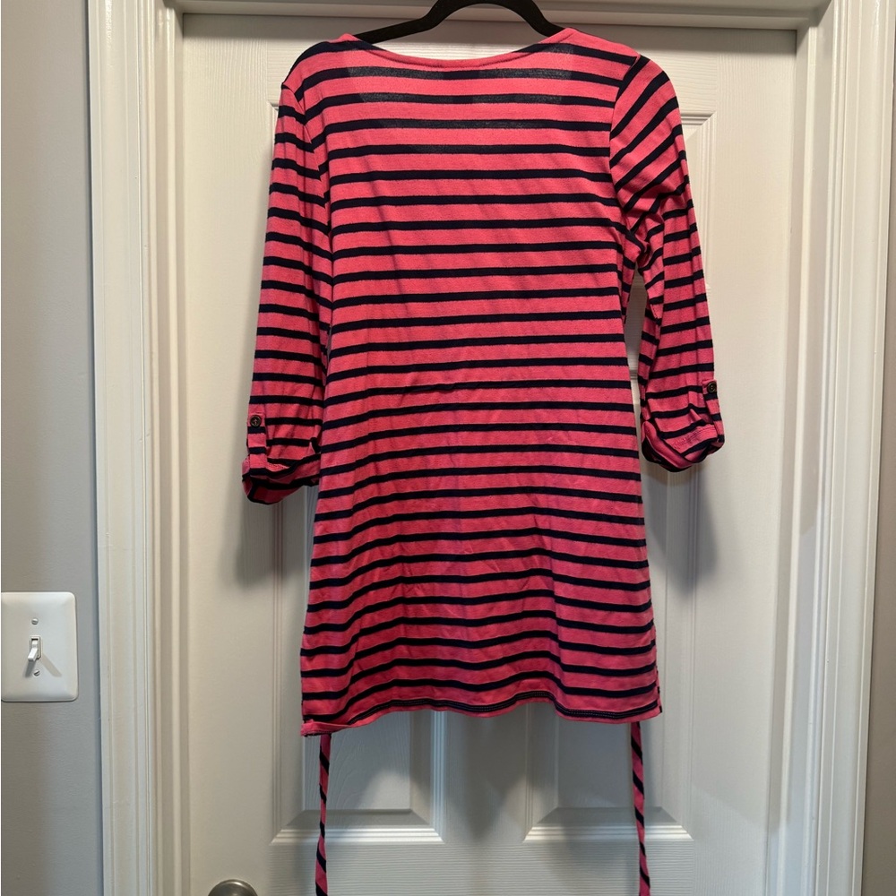 Motherhood Maternity Red and Black Cuffed Sleeve Casual Dress